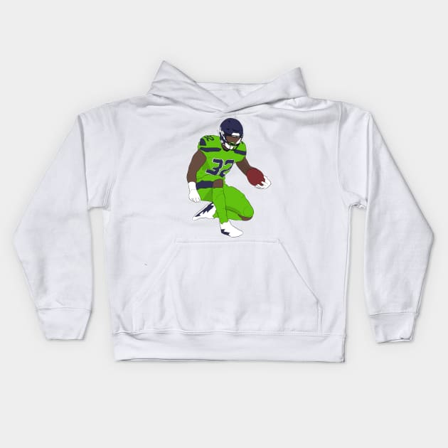 Chris Carson Kids Hoodie by SickSticksCo